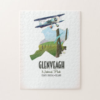 Glenveagh national park Ireland County Donegal map Jigsaw Puzzle