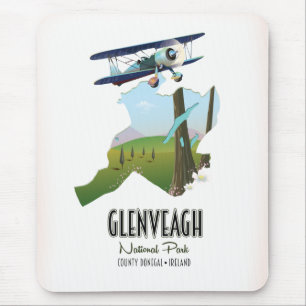 Glenveagh national park Ireland County Donegal map Mouse Mat
