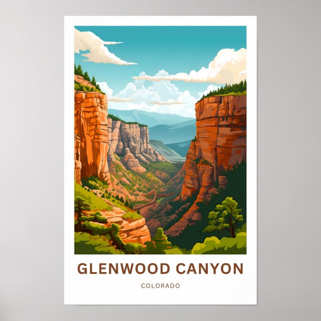 Glenwood Canyon Colorado Travel Print (Front)