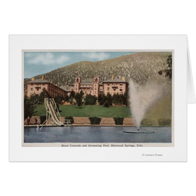 Glenwood Springs, CO - View of Hotel CO & Pool (Front Horizontal)