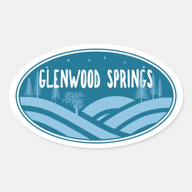 Glenwood Springs Colorado Outdoors Oval Sticker (Front)