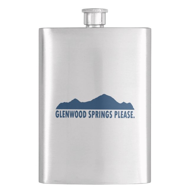 Glenwood Springs Colorado Please Hip Flask (Front)