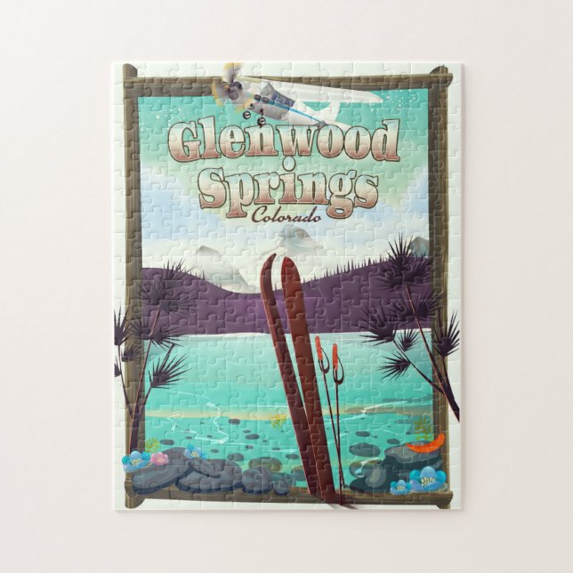 Glenwood Springs Colorado Ski poster. Jigsaw Puzzle (Vertical)