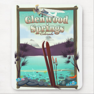 Glenwood Springs Colorado Ski poster. Mouse Mat