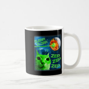 Glerp Glorp Funny Alien Cat Brainrot Meme  Coffee Mug