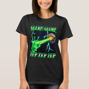 Glerp Glorp Funny Alien Cat Meme Gnarp Cat Silly A T-Shirt