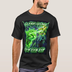 Glerp Glorp Funny Alien Gnarp Alien Cat Silly Gift T-Shirt