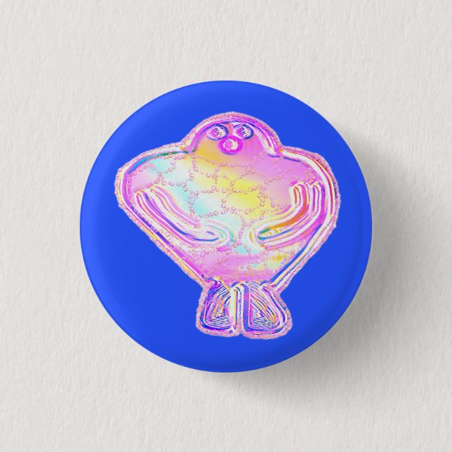 Glick the Golem 3 Cm Round Badge (Front)