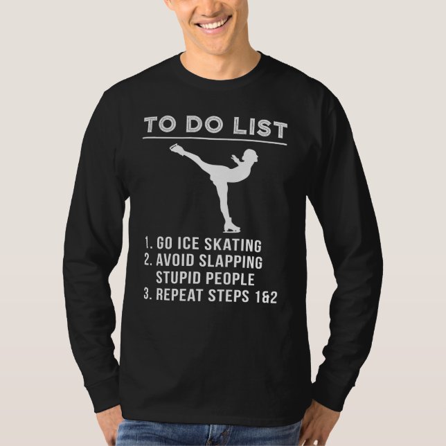 Glide & Giggle - Funny To-Do Ice-Skating Tee for t (Front)