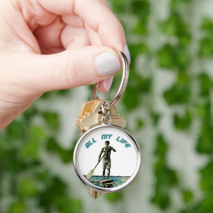 Glide, ride and surf on sup paddle board key ring