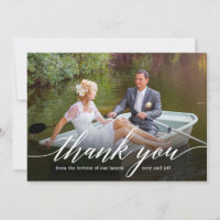 Glided Thanks Photo Thank You Card