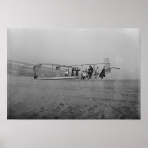 Glider being prepared for flight by poster
