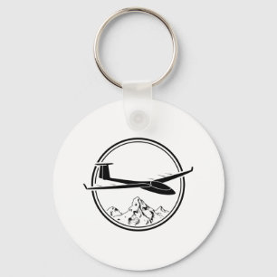 Glider Flight Pilot   Gliding Hobby Gift Ideas Key Ring