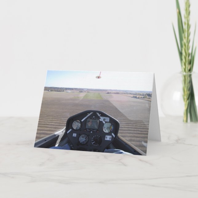 Glider on final approach card (Front)