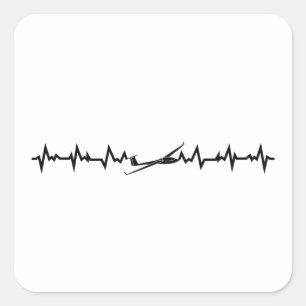 Glider Pilot   Glider Flight School Gift Square Sticker