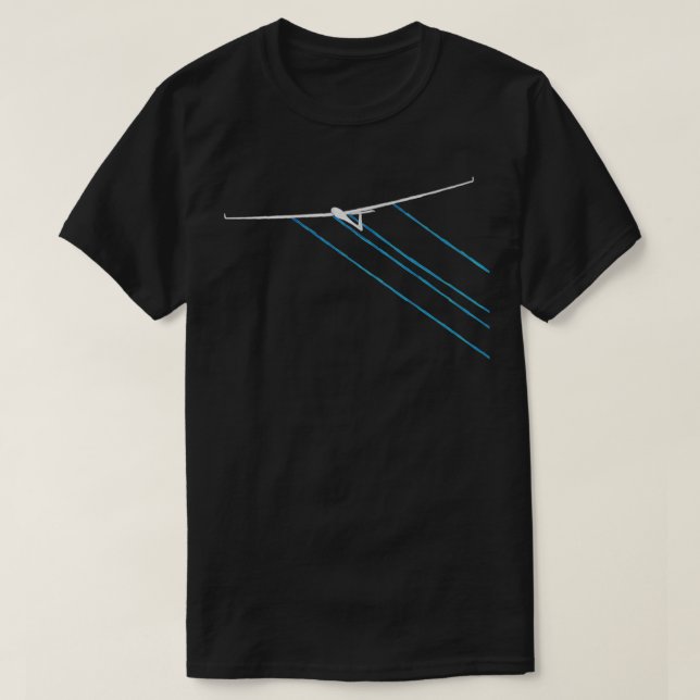 Glider pilot glider water final approach T-Shirt (Design Front)