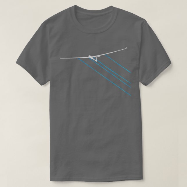 Glider pilot glider water final approach  T-Shirt (Design Front)
