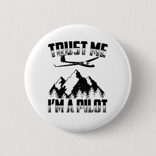 Glider Pilot Gliding Soaring Soar Thermal Gifts 6 Cm Round Badge