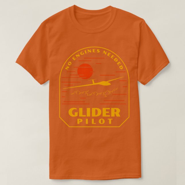 Glider Pilot Soaring Flying Aviation T-Shirt (Design Front)