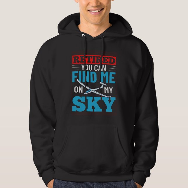 Glider Plane Pilot Flying Sailplane Training Fligh Hoodie (Front)