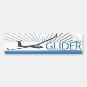 Glider Sailplane Aircraft Bumper Sticker