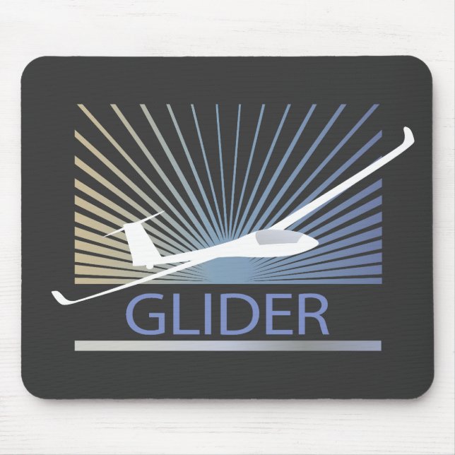 Glider Sailplane Aircraft Mouse Mat (Front)