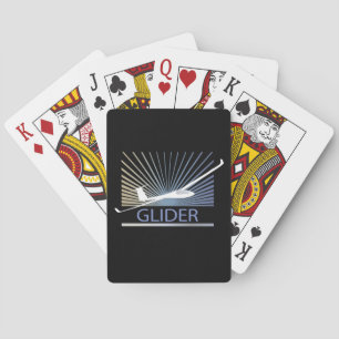 Glider Sailplane Aircraft Playing Cards