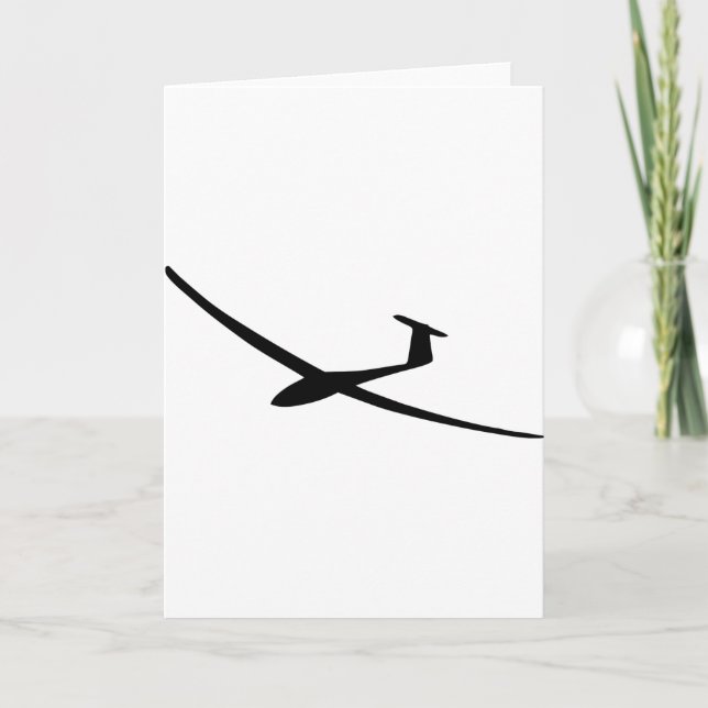glider sailplane card (Front)