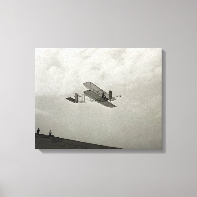 Glider Test Flight Aviation Wright Brothers Canvas Print (Front)