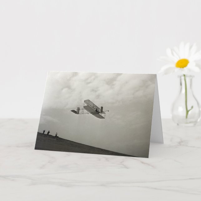 Glider Test Flight Aviation Wright Brothers Card (Small Plant)