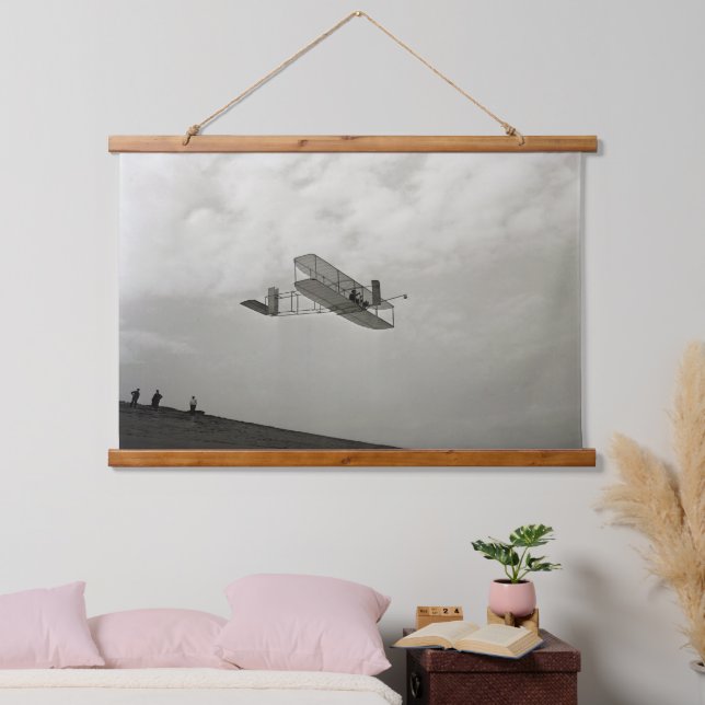 Glider Test Flight Aviation Wright Brothers Hanging Tapestry (Bedroom)