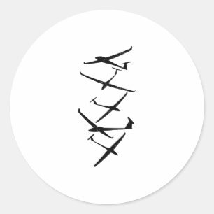 Gliders   Glider Pilot Thermals Soaring Soar Gifts Classic Round Sticker