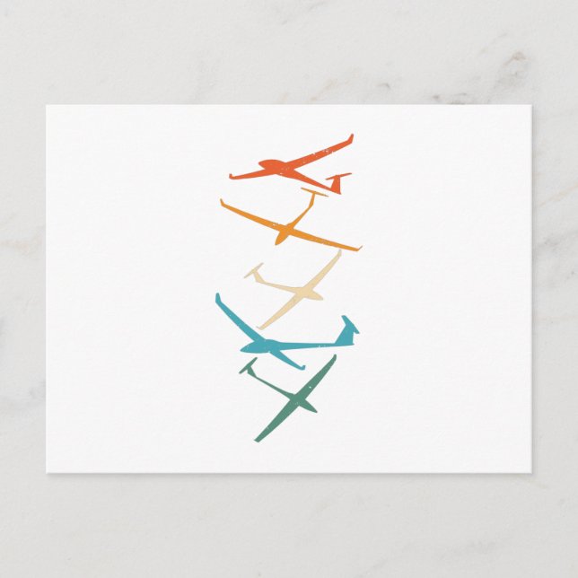 Gliders | Glider Pilot Thermals Soaring Soar Gifts Postcard (Front)