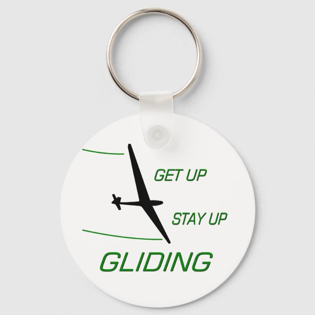 Gliding ... Get up  Stay up Key Ring (Front)