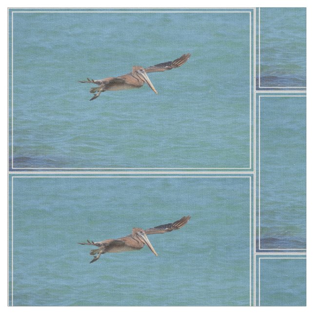 Gliding Pelican Fabric (Close Up)
