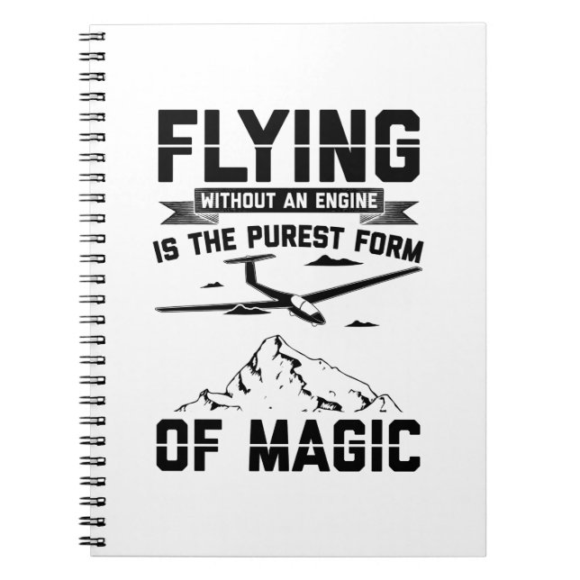 Gliding Pilot | Glider Hobby Sailplane Gift Idea Notebook (Front)
