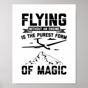 Gliding Pilot   Glider Hobby Sailplane Gift Idea Poster