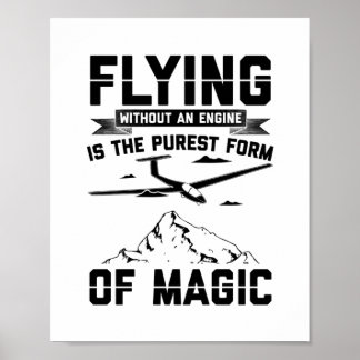 Gliding Pilot | Glider Hobby Sailplane Gift Idea Poster