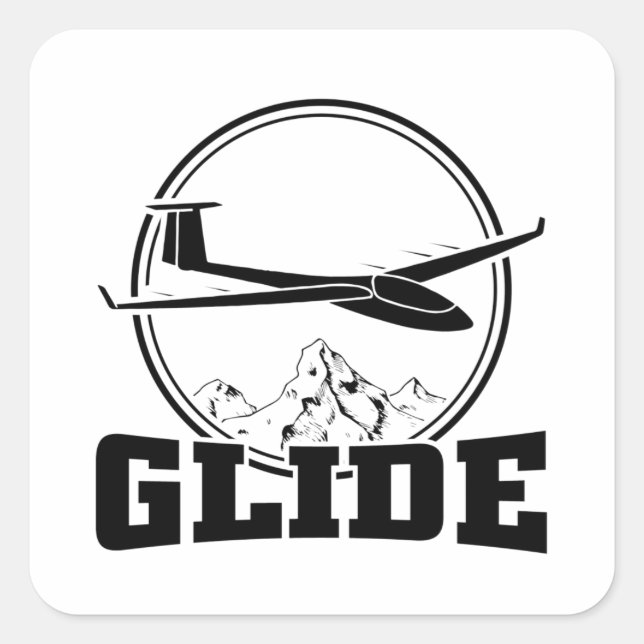 Gliding | Pilot Glider Thermals Soaring Soar Gifts Square Sticker (Front)