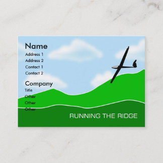 Gliding - Running the Ridge Gliding Chubby Business Card