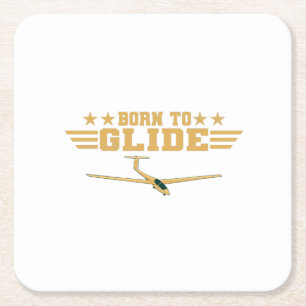 Gliding Square Paper Coaster