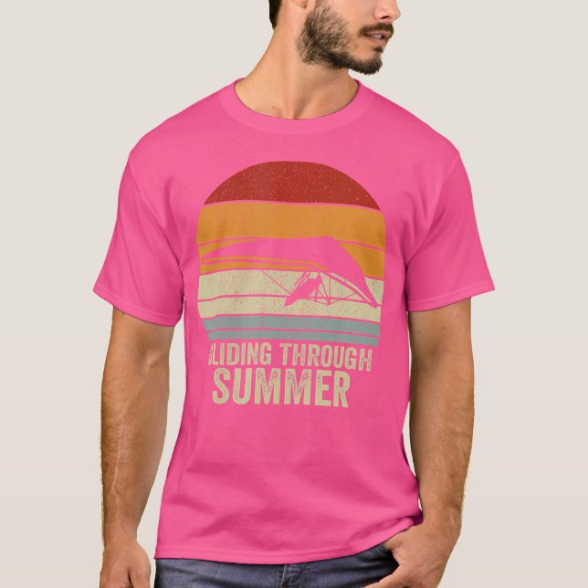 Gliding Through Summer Hang Glider T-Shirt (Front)
