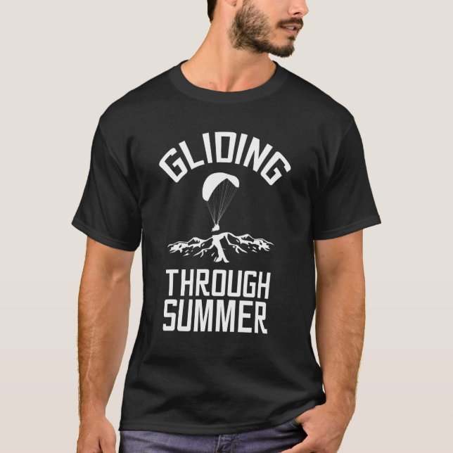 Gliding through summer Paragliding 1 T-Shirt (Front)