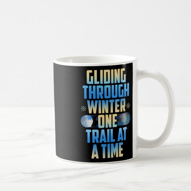 Gliding Through Winter One Trail At A Time  Coffee Mug (Right)