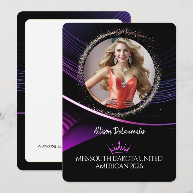 Glimmer Dust Premium Pageant Promo Card (Front/Back)