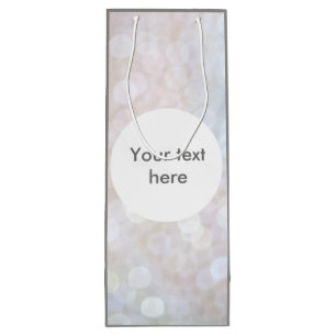 Glimmer Lights Grey White Wine Bottle Gift Bag