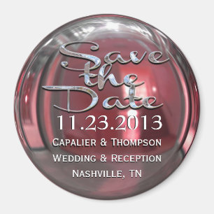 Glimmer Petal Save the Date Magnet