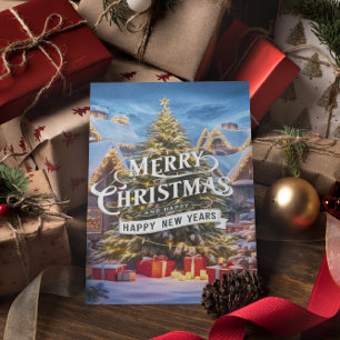 Glimmering Christmas Magic  Postcard