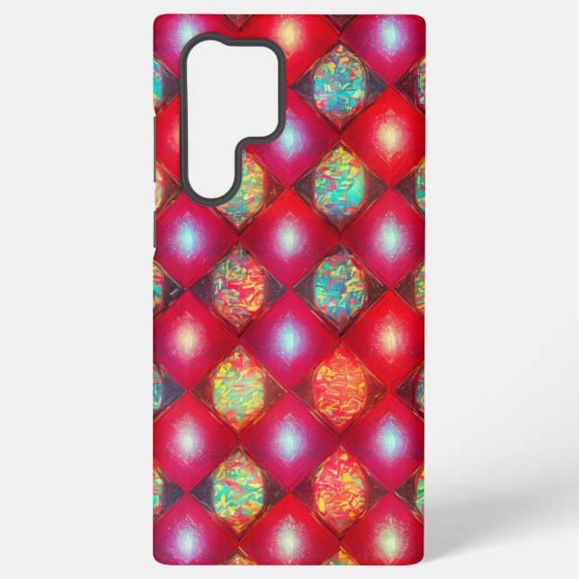 Glimmering Gemstone Quilted Phone Case (Back)