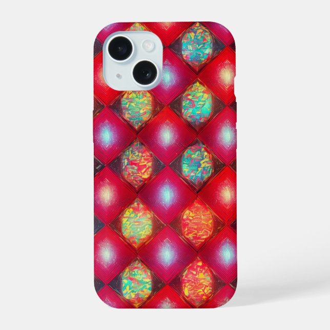 Glimmering Gemstone Quilted Phone Case (Back)